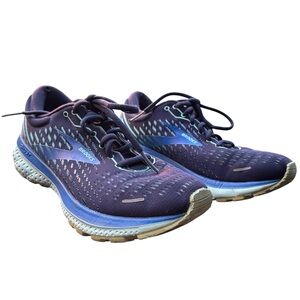 Brooks Women's Ghost 13 Running Shoes in Purple and Blue Sz 8 ** see pics
